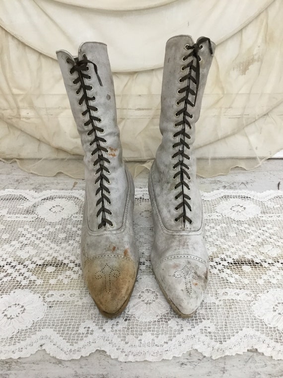 Antique Victorian Leather Boots - image 2