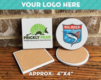 Porta-copos de cerâmica personalizados | Porta-copos com logotipo personalizado | Conjunto de brindes corporativos de marca | Marca da empresa. Impressão UV. Ótimos presentes.