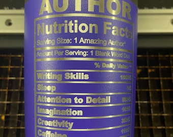 Author, Millionaire Author, Bestselling Author Laser Engraved Stainless Steel Tumbler
