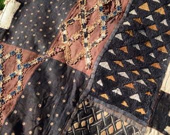 Kuba Cloth/African Kuba cloth/DR.Congo/Raffia cloth/Authentic/dancing skirt/handwoven/upholstery/shoowa/kasai velvet/75x400cm(29.5x157.5")