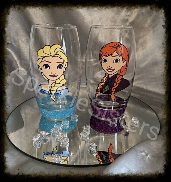 frozen glitter glasses