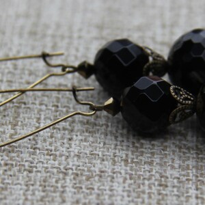 Agate Swarovski Brass earrings image 2