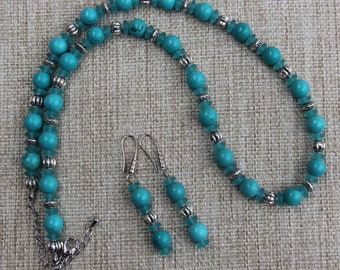 Turquoise and Sea Glass Necklace