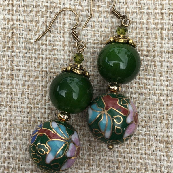 Cloisonne Earrings Etsy