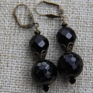 Agate Swarovski Brass earrings image 4