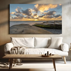 Sunset at La Jolla Beach, San Diego, Southern California Beach Photography, Beach Wall Art, Seaside Beach Landscape, Beach House Decor