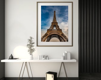 Eiffel Tower Photography, Paris France, Minimalist Wall Art