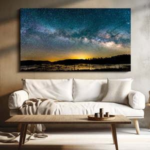 Milky Way galaxy photo print, astrophotography photos, night sky photo print, star wall art home decor, travel photography, space landscape image 1