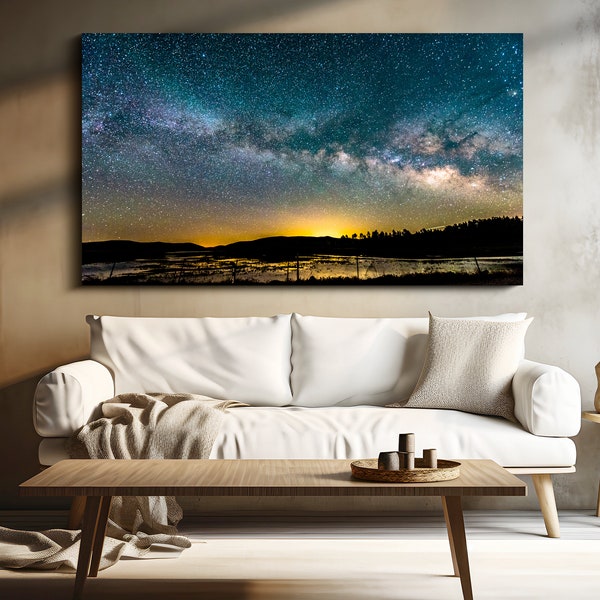Milky Way galaxy photo print, astrophotography photos, night sky photo print, star wall art home decor, travel photography, space landscape