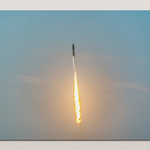 Starship super heavy rocket launch Boca Chica, Texas photo print. Space, flight, mars, launch, unique, gift, photography, orbit, stars