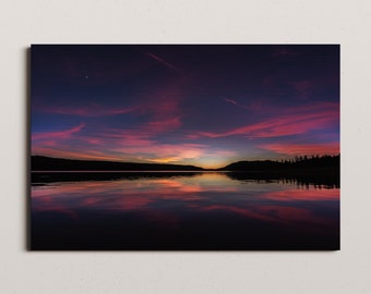 Impression photo Big Bear Lake, Fine Art Photography, impression photo coucher de soleil en Californie du Sud, décoration murale, art mural du lac, photographie de voyage