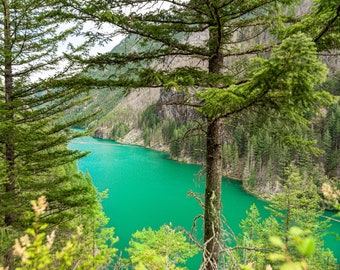 North cascades national park digital download, print yourself digital photo, travel photography, photo print, home decor, diablo lake