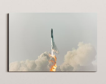 Starship super heavy rocket launch Boca Chica, Texas photo print. Space, flight, mars, launch, unique, gift, photography, orbit, stars