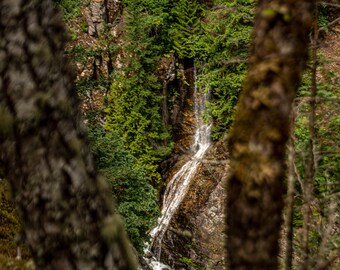North cascades national park digital download, print yourself digital photo, travel photography, photo print, home decor, waterfall photo