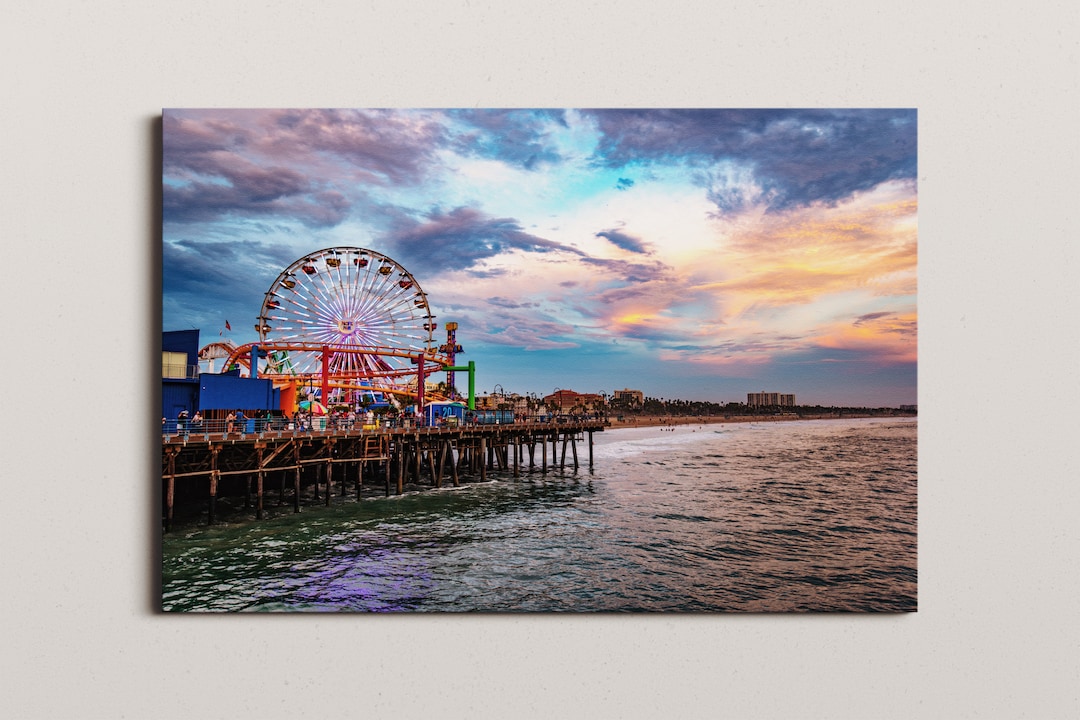 Santa Monica Pier Digital Print, Southern California Photography