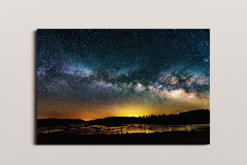 Milky Way galaxy photo print, astrophotography photos, night sky photo print, star wall art home decor, travel photography, space landscape image 3