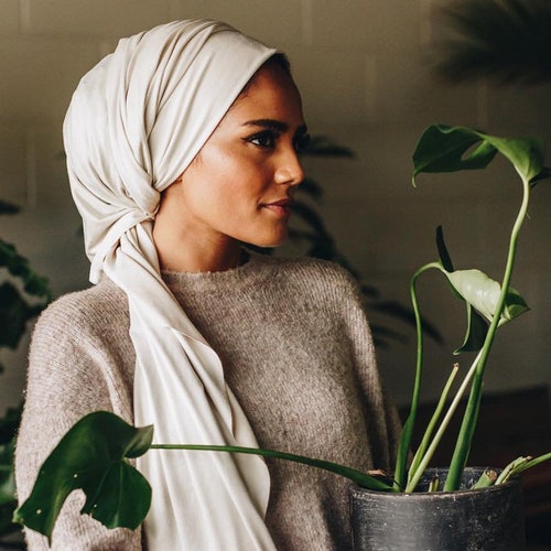 Hand-Cut Fabric into Head Scarfs: Hair Wraps, Turbans, Hijabs, Etc