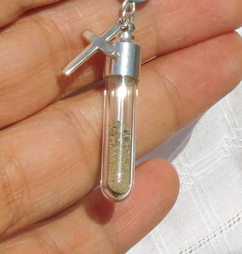 Holy Land Sand Inside a Glass Vial Jerusalem Sand Sterling Etsy
