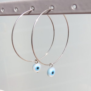 Gold Hamsa Hoop Earrings ,Evil Eye Earrings, Hand Earrings, Fatima Hand Earrings, Hamsa Hand Earrings, Sterling Silver Hamsa, Evil Eye Hoops