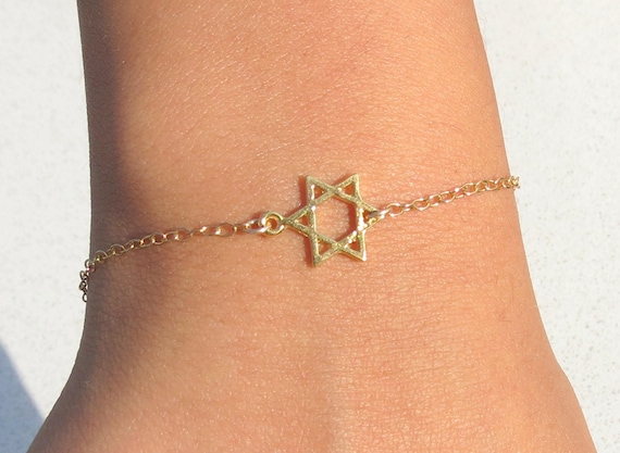 Gold Magen David Bracelet Star of David Dainty bracelet – Avnis