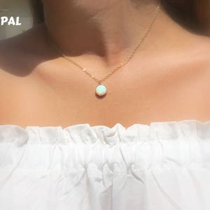 White Opal Necklace, Gold Filled Opal Necklace, Sterling Silver Opal Necklace, Opal Jewelry, Opal Pendant, White Pendant, Gold Jewelry, Gift