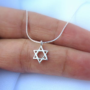 Star of David Necklace, Tiny Star of David, Gold Star of David, Silver Star of David, Jewish Star Necklace, Magen David Charm, Star Necklace image 2