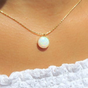 White Opal Necklace, Gold Filled Opal Necklace, Sterling Silver Opal Necklace, Opal Jewelry, Opal Pendant, White Pendant, Gold Jewelry, Gift