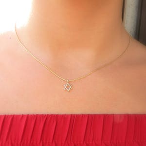 Star of David Necklace, Tiny Star of David, Gold Star of David, Silver Star of David, Jewish Star Necklace, Magen David Charm, Star Necklace image 6