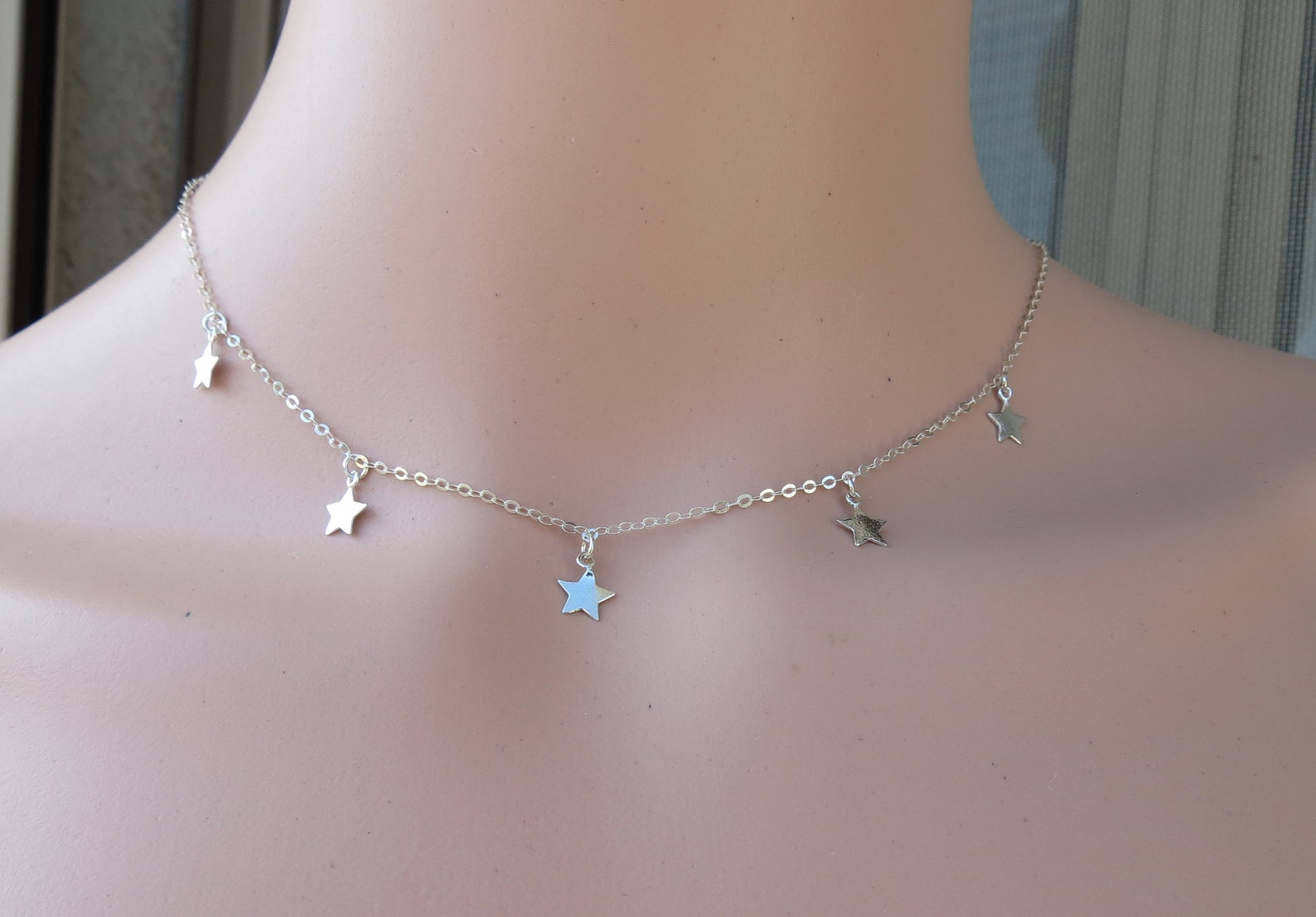 Star choker gold necklace Clearance