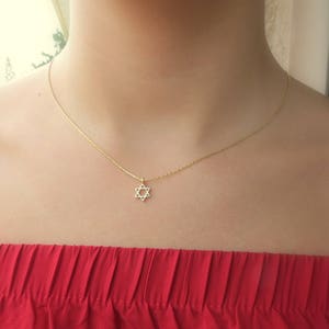 Star of David Necklace, Tiny Star of David, Gold Star of David, Silver Star of David, Jewish Star Necklace, Magen David Charm, Star Necklace Gold Filled 14K