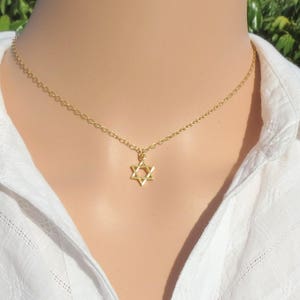 Star of David Necklace, Tiny Star of David, Gold Star of David, Silver Star of David, Jewish Star Necklace, Magen David Charm, Star Necklace