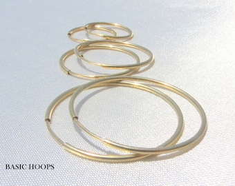 Créoles en gold filled, créoles fines, créoles de haute qualité, créoles en or, créoles en argent sterling, créoles en argent, créoles simples.