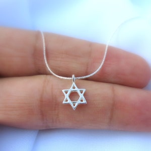 Star of David Necklace, Tiny Star of David, Gold Star of David, Silver Star of David, Jewish Star Necklace, Magen David Charm, Star Necklace image 5