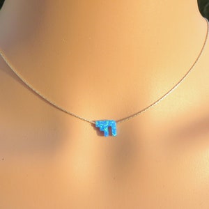 Hebrew Chai Pendant Necklace, Chai Charm, Sterling Silver Opal Chai Necklace, Kabbalah Necklace, Gold Opal Chai Necklace, Jewish Women Gift.