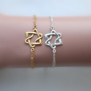 One of A Kind Star of David and Charms Boho Wrapped Bracelet on A Leather cordBluenoemi JewelryBracelets Black