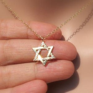 Star of David Necklace, Gold Filled Star of David Necklace, Sterling Silver Star of David Necklace, Jewish Star Necklace, Bat Mitzvah Gift.