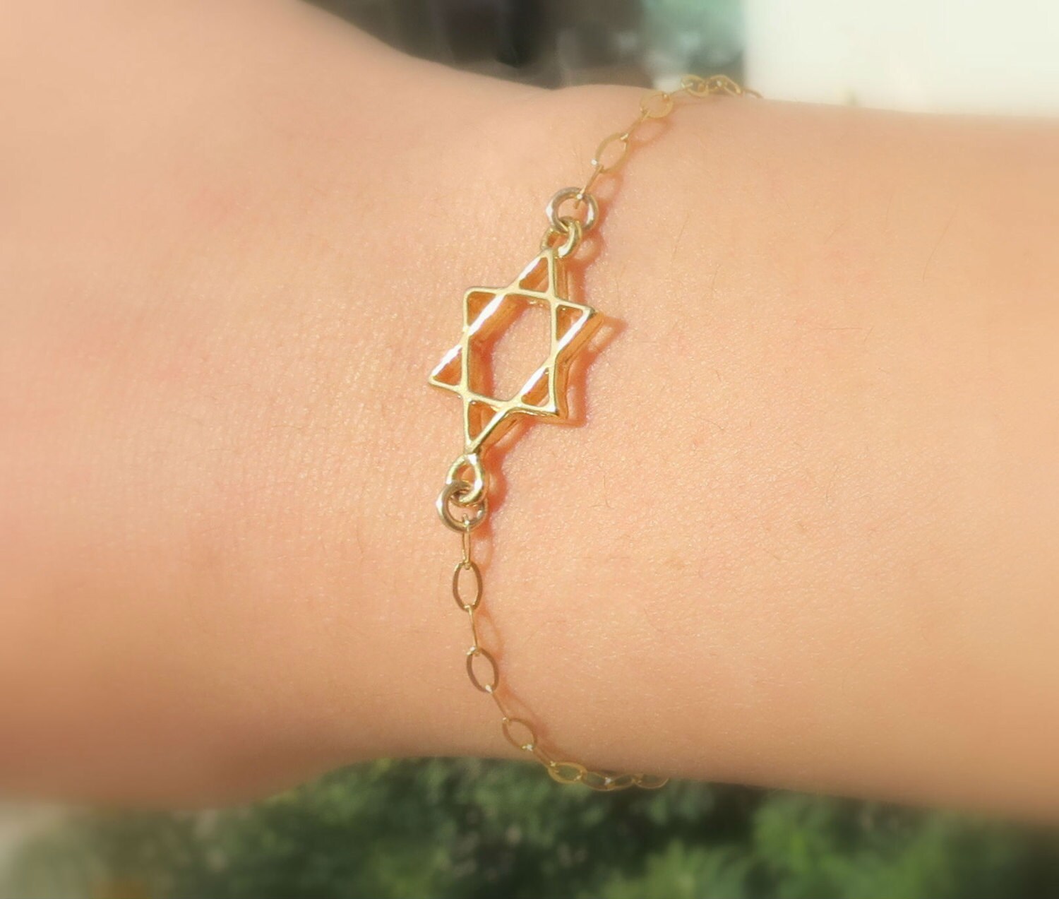 Star of David bracelet Delicate Star of David bracelet Etsy