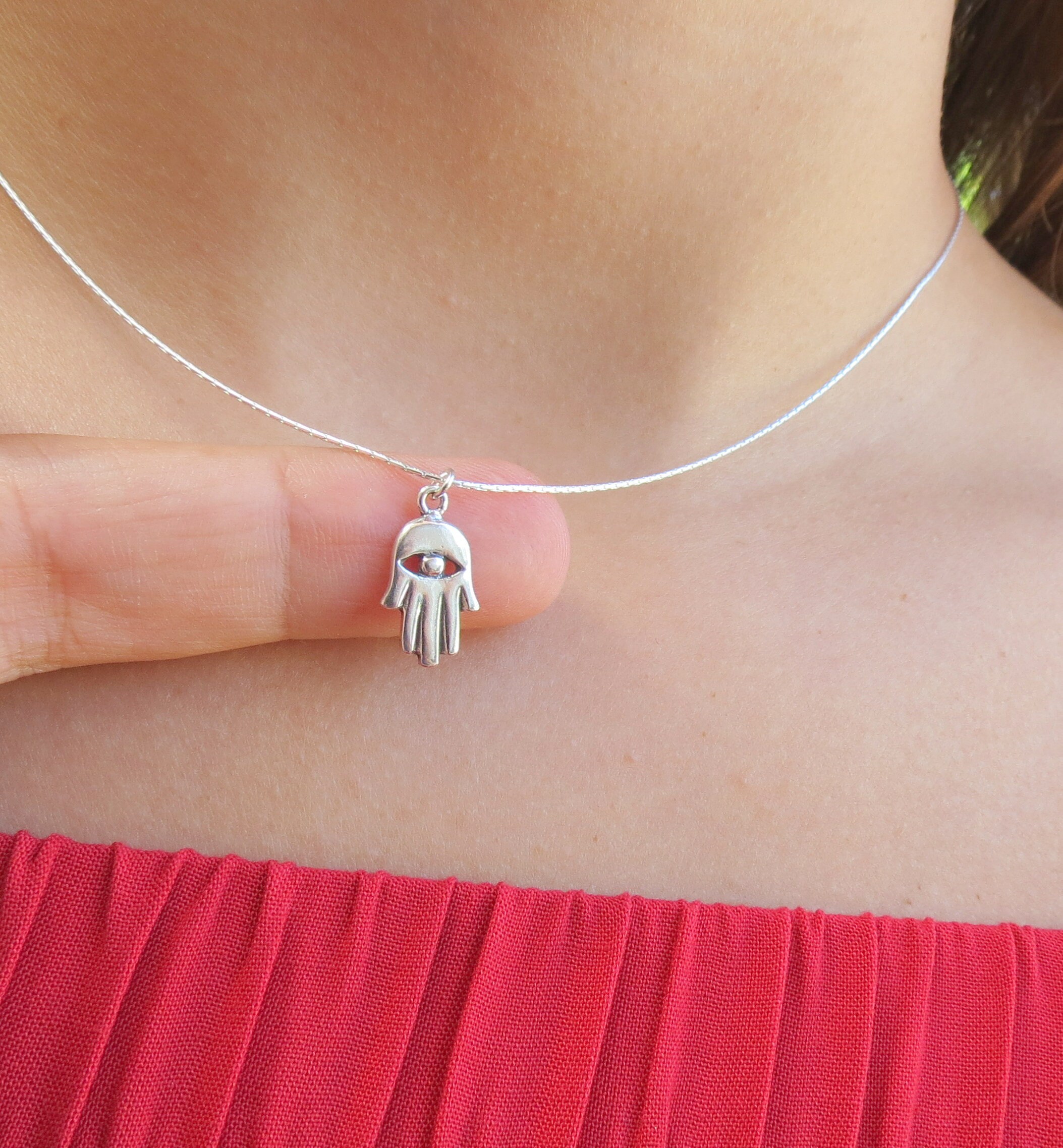 Protection Necklace Evil Eye Necklace Hamsa Necklace Etsy