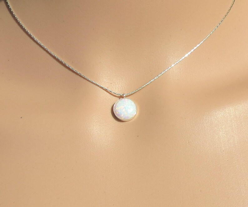 White Opal Necklace Gold Filled Opal Necklace Sterling | Etsy