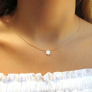 Star of David Necklace, OPal Star of David Necklace, Sterling Silver Star of David Necklace, Jewish Star Necklace, Jewish Necklace, Gift.