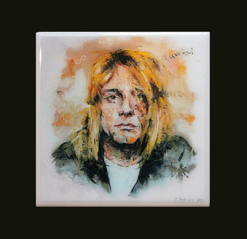 ChuckHorsmanArt Kurt Cobain Coaster