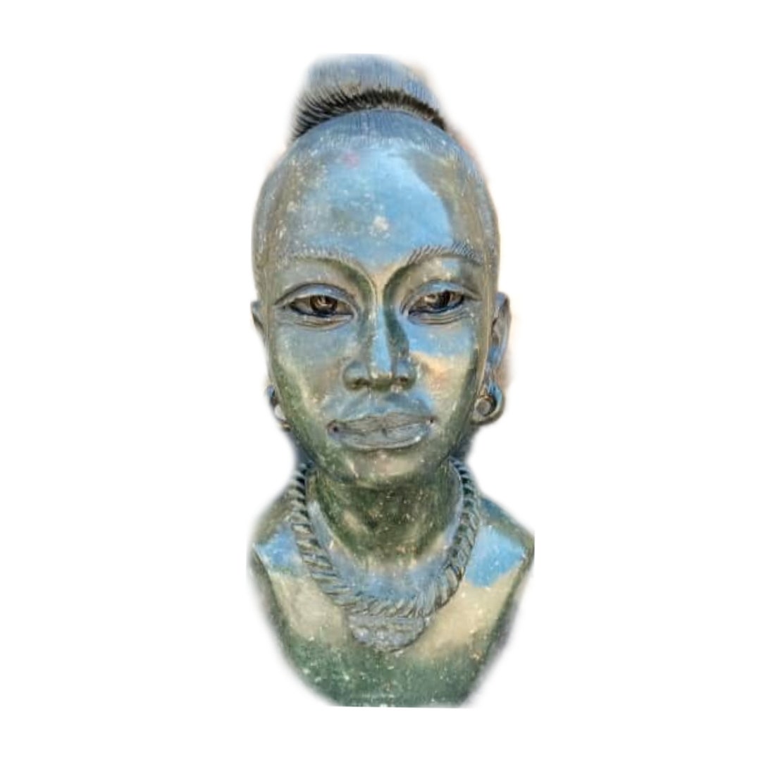 SHONA STONE SCULPTURE Female Head Bust Lady Bust Statue Etsy