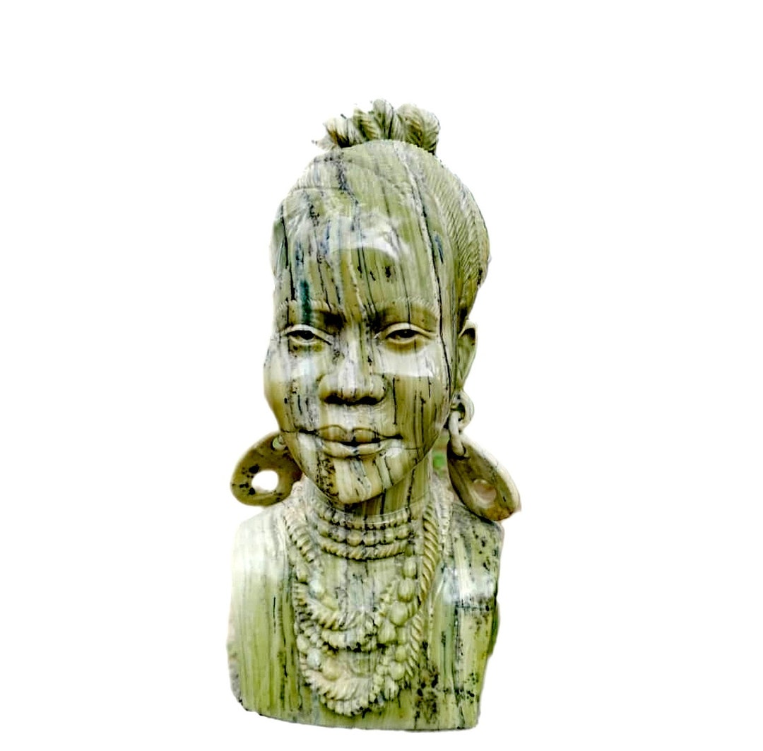 SHONA STONE SCULPTURE, Butter Jade Stone, Moses Mangenda, Home Decor