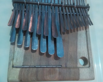 African kalimba bass instrument, 24  key, thumb pianoafrican instrument, made to order, with pick up, inspired by vintage  kalimba bass