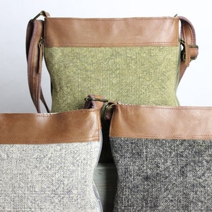 Petit sac messager de voyage, sac en fibre naturelle, sacs à bandoulière végétaliens pour femme, sac à bandoulière urbain léger, sac essentiel Only - Olive & Khaky