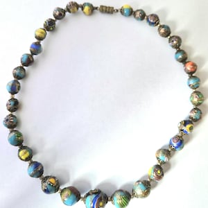 Vintage murano glass bead chocker necklace