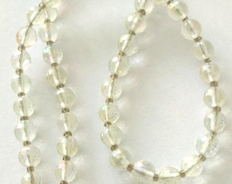 Vintage Aurora Borealis glass bead necklace