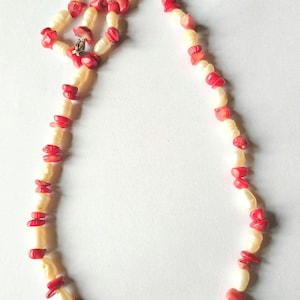 Vintage Coral and pearl necklace
