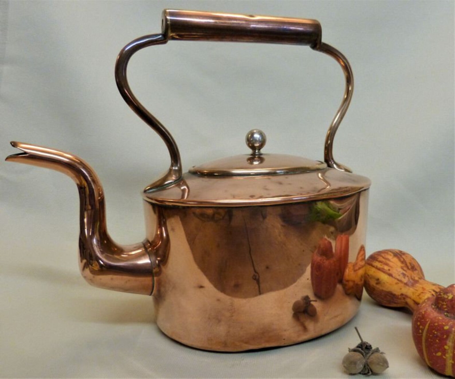 Traditional Antique Copper Kettle Oval 18th century Copper Etsy