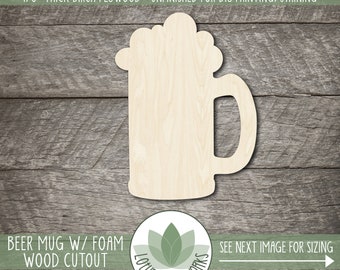 Beer Mug 001 Wooden Shape Cutout for Crafting Home /& Room D\u00e9cor and other DIY projects Many Sizes Available
